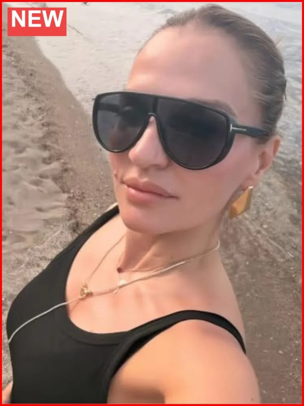 Oversized Retro Aviator Sunglasses UV400 Women Men